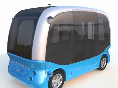 Autonomous Electric Minibus 3D model
