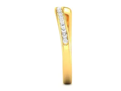 Band 3dm Render Details elegant gold diamond ring 3D print model