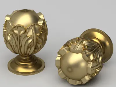 Carved Finial 3D model