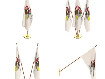 Illions Flag Pack 3D model