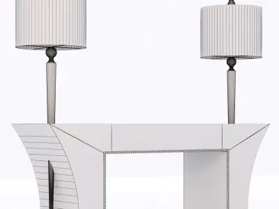 Francesco Molon N503 console ELECTRA BIS with lamps 3D model