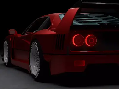 LB Works High Poly Sports Supercar 3D model