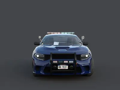 Dodge Charger Hellcat New York State Police  Low-poly 3D model