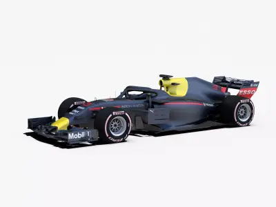 Formula 2018 car Low-poly 3D model