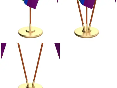 Rainbow Flag Pack 3D model
