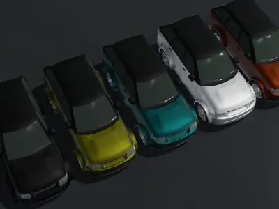 SUV Car Generic Low-poly 3D model