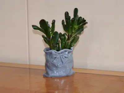 Pouch plant pot 3D print model