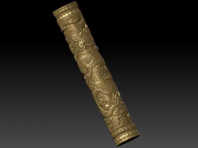 dragon column 04 3D print model