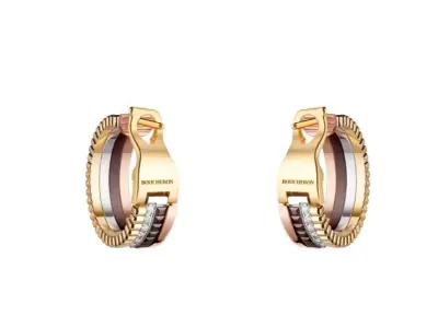 Brand Jewelry Boucheron Earrings Gold 3D print model