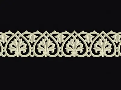 Central decor ornament for furniture 3D model 470