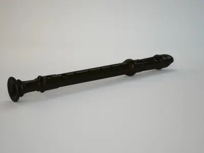 Flute HD - Musical Instrument Low-poly 3D model