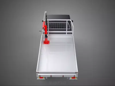 SWIVEL JIB CRANE WINCH HOIST FLATBED TRUCK PICKUP TRAILER HAUL 3D model