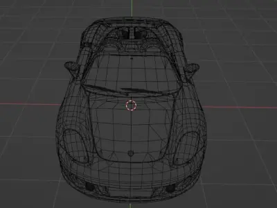Porsche Low-poly 3D model