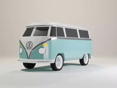 VW Camper  Low-poly 3D model