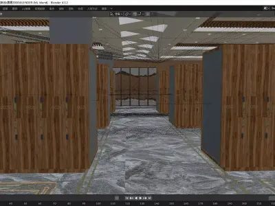 Locker room 3D model