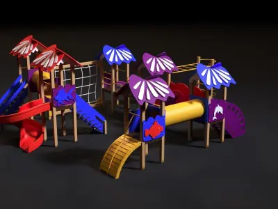 Childrens play complex 3D model