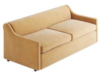 GREY PERFORMANCE FABRIC SLEEPER SOFA 3D model