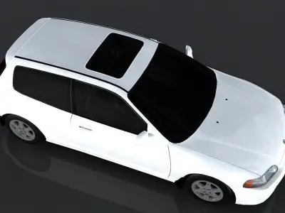 Honda Civic 1994  Low-poly 3D model
