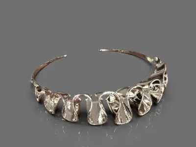 Modern style cuff bracelet 3D print model