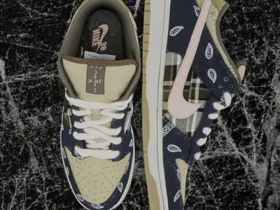 TRAVIS SCOTT X NIKE SB DUNK LOW JACKBOYS 3D SHOES Low-poly 3D model