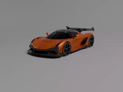 Koenigsegg Jesko Low-poly 3D model