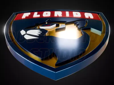 Florida Panthers logo - Cinematic - 3D print 3D model