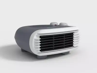 PORTABLE FAN HEATER Low-poly 3D model