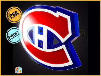 Montreal Canadiens logo - Cinematic - 3D print 3D model