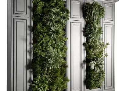 Plants Set Partition - Classic Garden Wall Decor Set 118  3D model