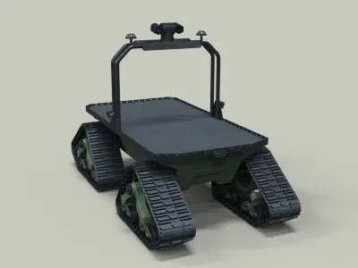 Tracked cargo robot 3D model
