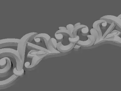 Central decor ornament for furniture 3D model 306