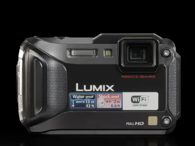 Panasonic Lumix DMC-TS5 rugged and proof digital camera Low-poly 3D model