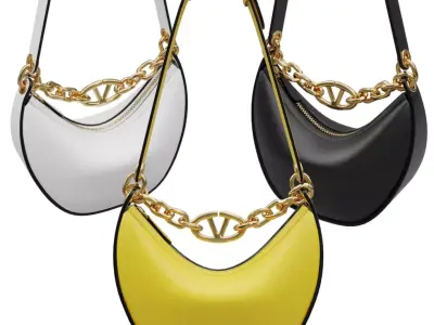 Valentino Garavani Small Vlogo Moon Hobo Bag Low-poly 3D model