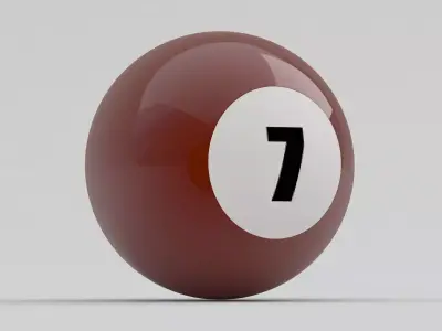 Pool Snooker Ball 7 3D model