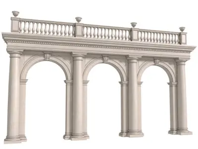 Arched doorway Arcade 3D model
