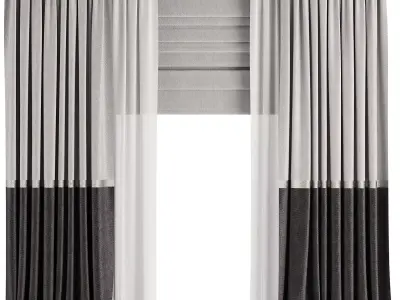 Curtain Set M53 3D model