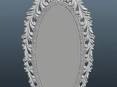 Carved Frame 3 Low-poly 3D model