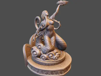  Nuwa mends the sky high model statue 3D model