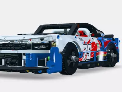 LEGO Technic NASCAR Next Gen Chevrolet Camaro ZL1 42153 Low-poly 3D model