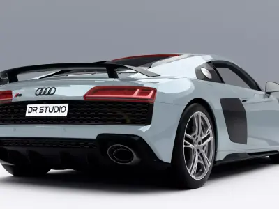 Audi R8 Coupe 2019 Low-poly 3D model
