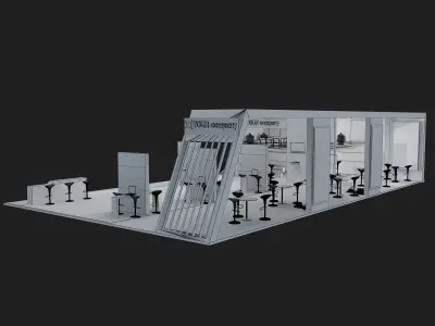 Booth Exhibition Stand a448a 3D model