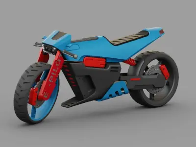 ELECTRIC BIKE  RIGGED 3D model