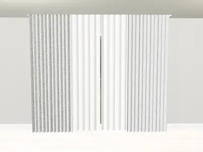 Modern Curtains Free 3D model