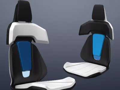 Opulenza - Sportified luxury car seat concept design 3d model 3D model