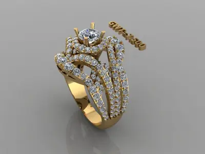 FASION  RING 3D model 5