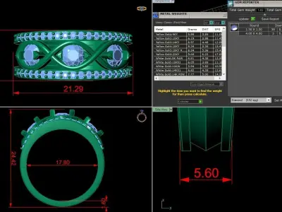 Diamond Jewelry Ring 3D print model 12