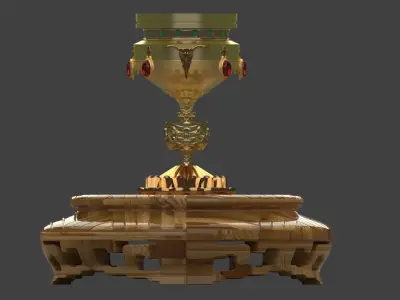 Chinese gold cup 3D model