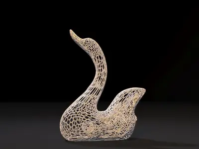 Swan lamp 3D print model