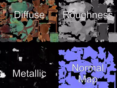 Orc Warrior Character Model Pack with Accessories Low-poly 3D model