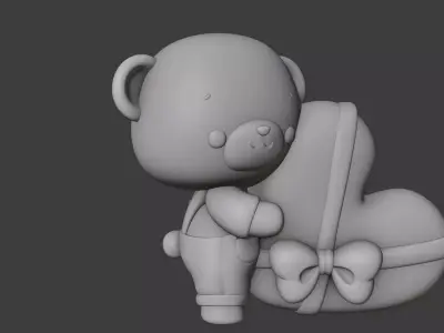 Valentine BEAR 136 3D print model